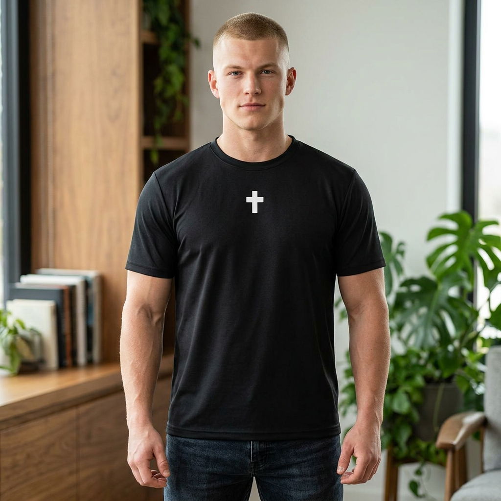 Minimal Cross Athletic Tee
