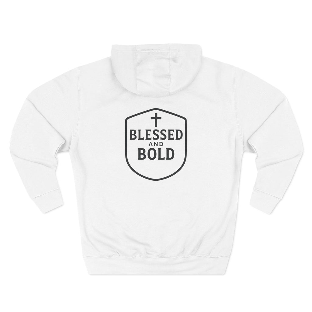 Blessed and Bold Hoodie — Christian Cross Fleece Pullover