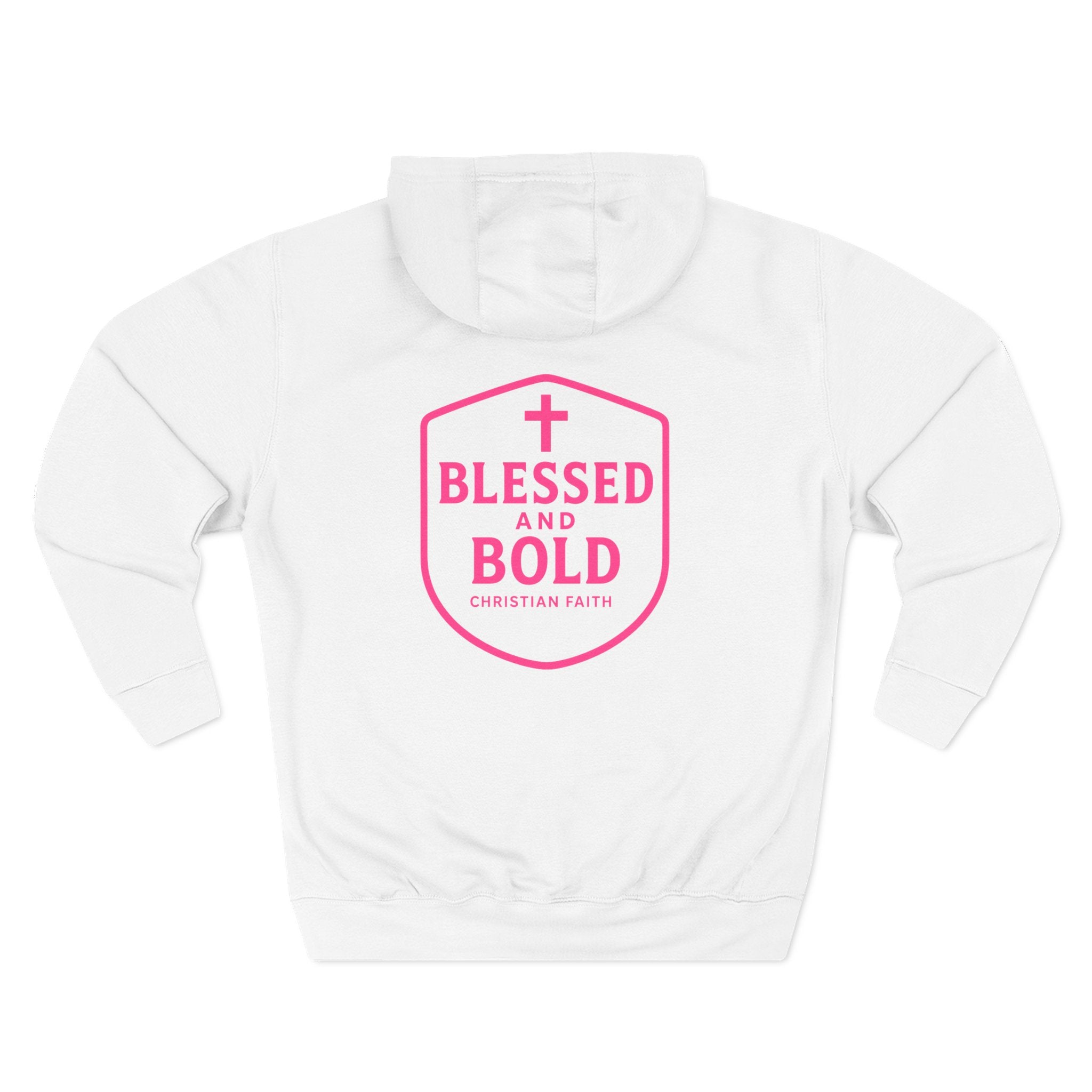 Blessed and Bold Hoodie — Christian Cross Fleece Pullover