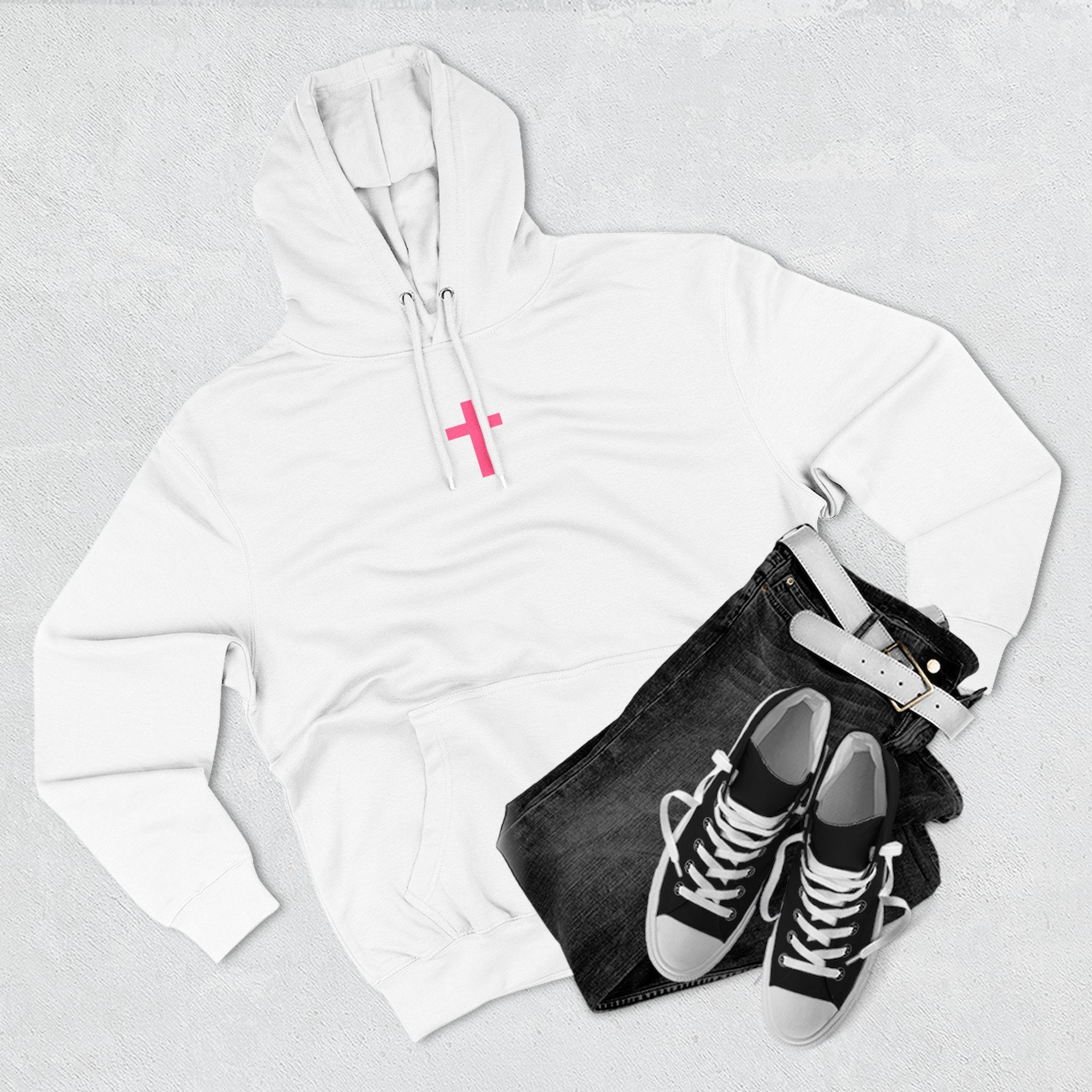 Blessed and Bold Hoodie — Christian Cross Fleece Pullover